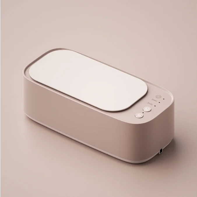 Pink Portable Ultrasonic Cleaner 45kHz Professional High Frequency