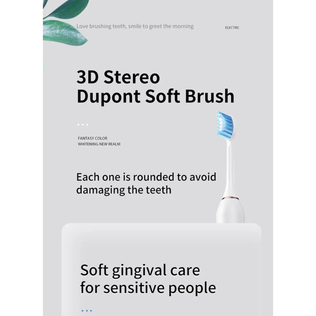 Pink Professional Sonic Toothbrush for Adults - 5 Modes