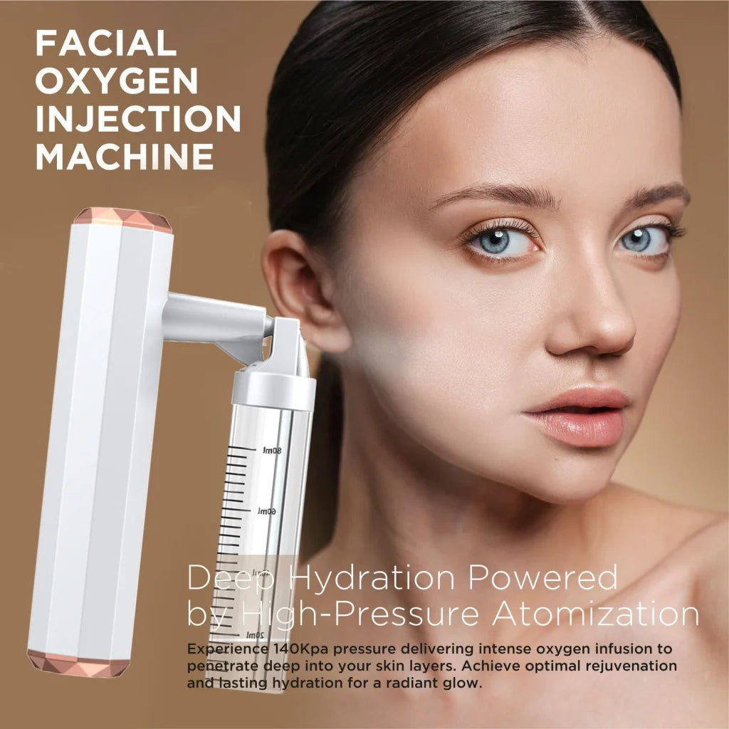 Pink Rechargeable Facial Oxygen Sprayer - Home Use Nano