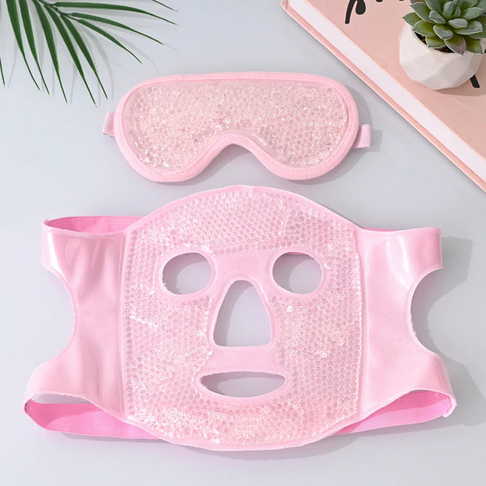 Pink Reusable Cooling Gel Bead Face