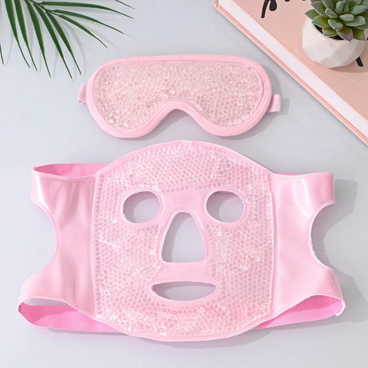 Pink Reusable Cooling Gel Bead Face