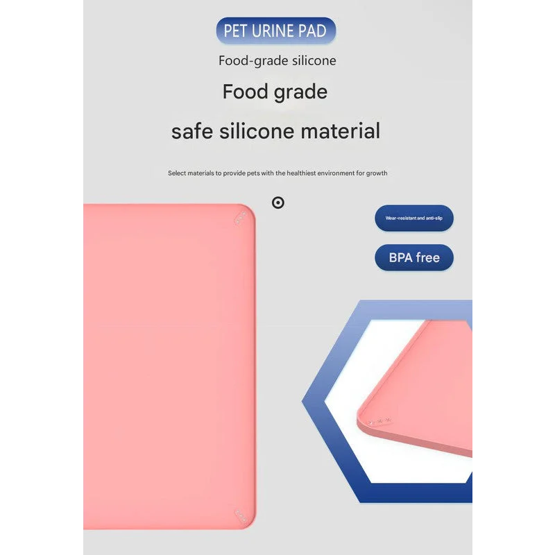 Pink Reusable Silicone Pet Pee Pad Holder - Non-Slip