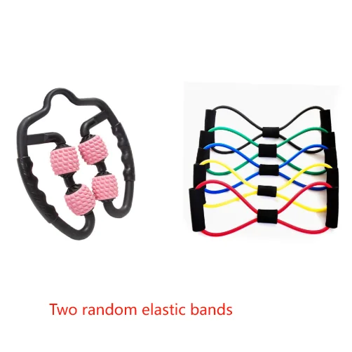 Pink Set of 2 Foam Roller Ring Leg Massagers with 2