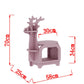 Pink Small Creative Reindeer-Shaped Solid Wood Bookshelf