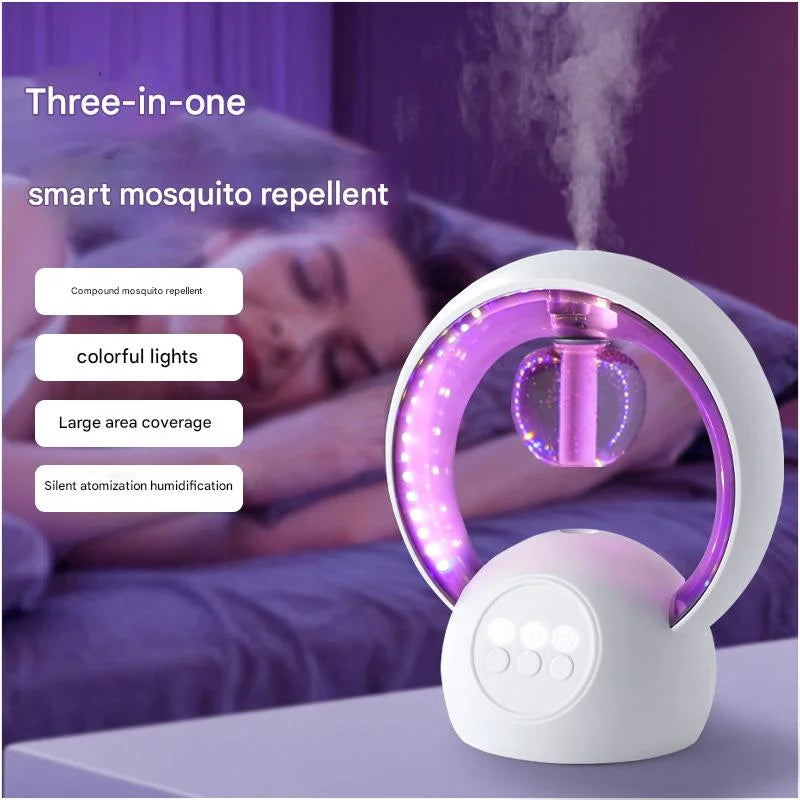 Pink Smart Mosquito Repeller & Humidifier - 3 Modes Night