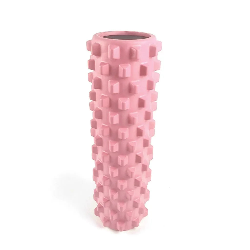Pink Solid Yoga Foam Roller 45cm - Colorful Wolf Tooth
