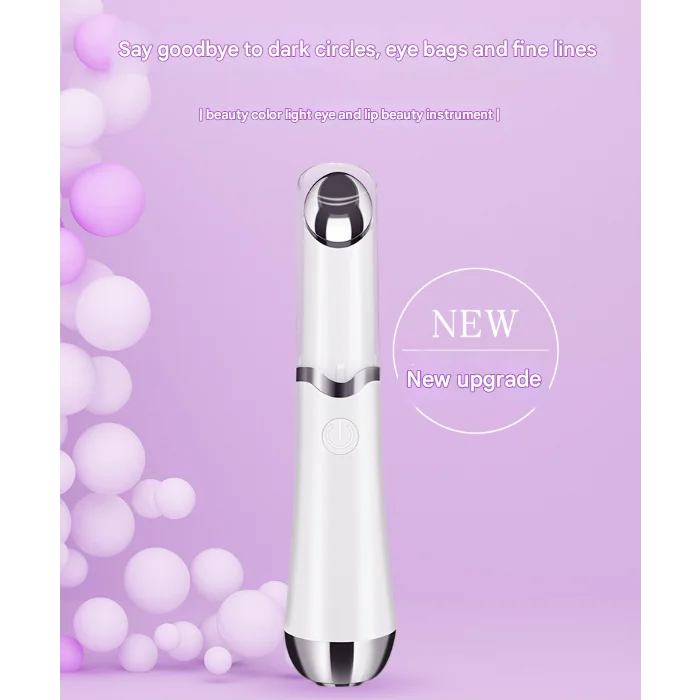 Pink Sonic Eye & Lip Massager with Red & Blue Light Therapy