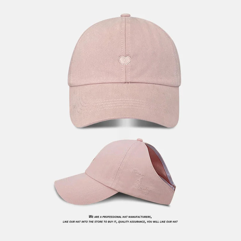 Pink Stylish Ponytail Opening Baseball Cap - Have a Nice