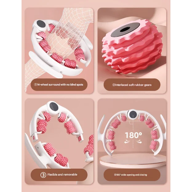 Pink U-Shape 360 Degree Massage Roller - Multi-Functional