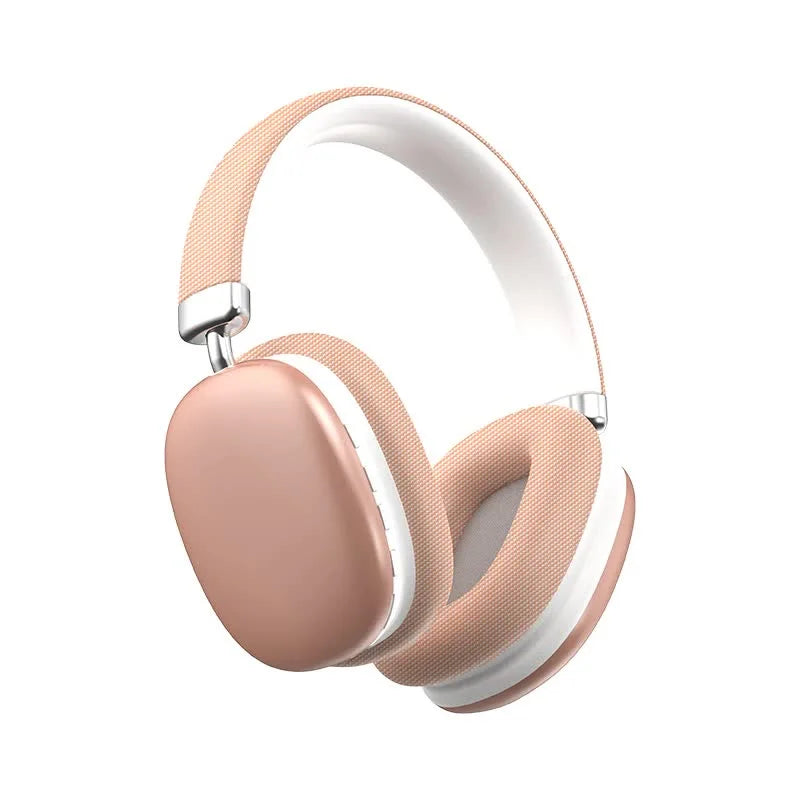 Pink Wireless Bluetooth Headphones - Over-Ear Deep Bass