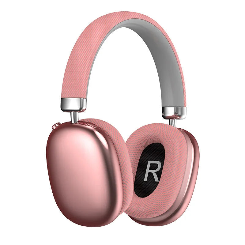 Pink Wireless Over-Ear Headphones - Bluetooth 5.3 Knob