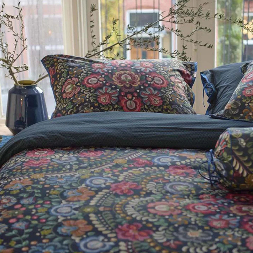 PIP Studio Il Ricamo Dark Blue Cotton Quilt Cover Set