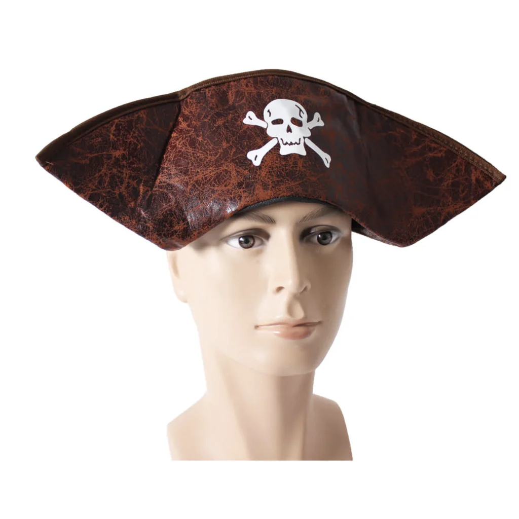 PIRATE HAT Costume Accessory Tricorn Captain Cap Halloween
