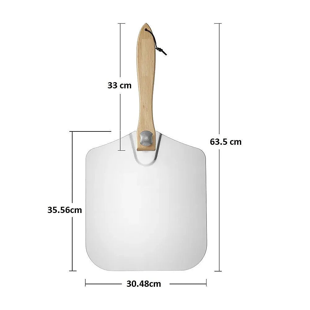 Pizza Peel Paddle w/ Foldable Handle for Baking Oven &