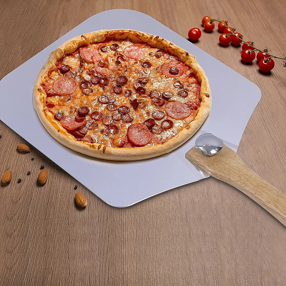 Pizza Peel Paddle w/ Foldable Handle for Baking Oven &