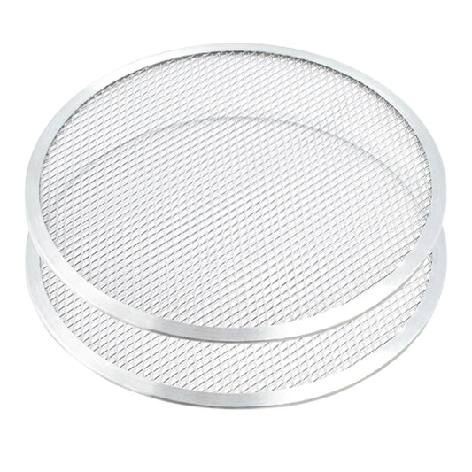 Pizza Screen Set Premium 2X 8-Inch Round Seamless Aluminium Nonstick Commercial Grade Baking Pan