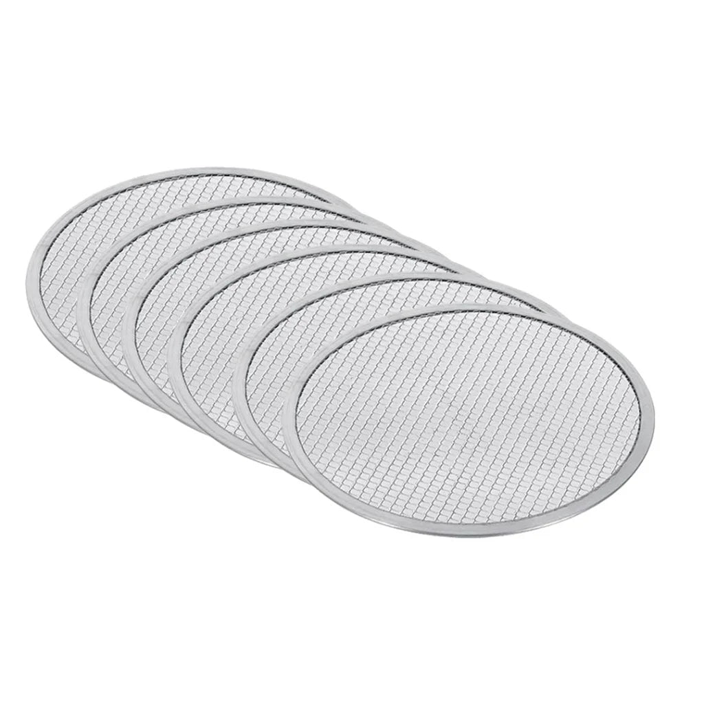 Pizza Screen Set Premium 6X 12-Inch Round Seamless Aluminium Nonstick Commercial Grade Baking Pan