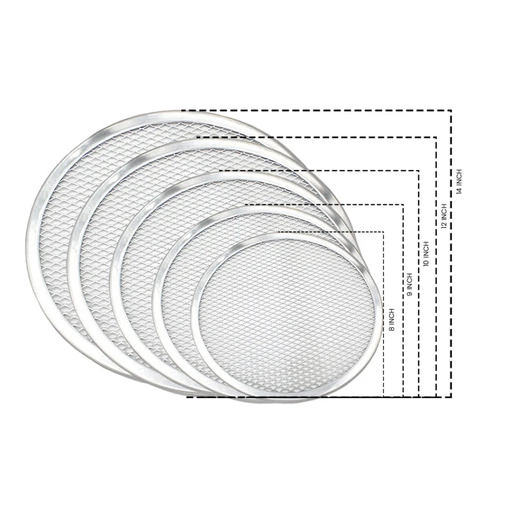 Pizza Screen Set Premium Round Seamless Aluminium Nonstick Commercial Grade Baking Pan