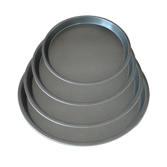 Pizza Tray Set Premium Round Black Steel Non-Stick Oven Baking Plate Pan