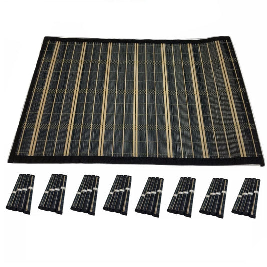 Placemats Set of 8 Bamboo Dinner Table Decor Party Natural