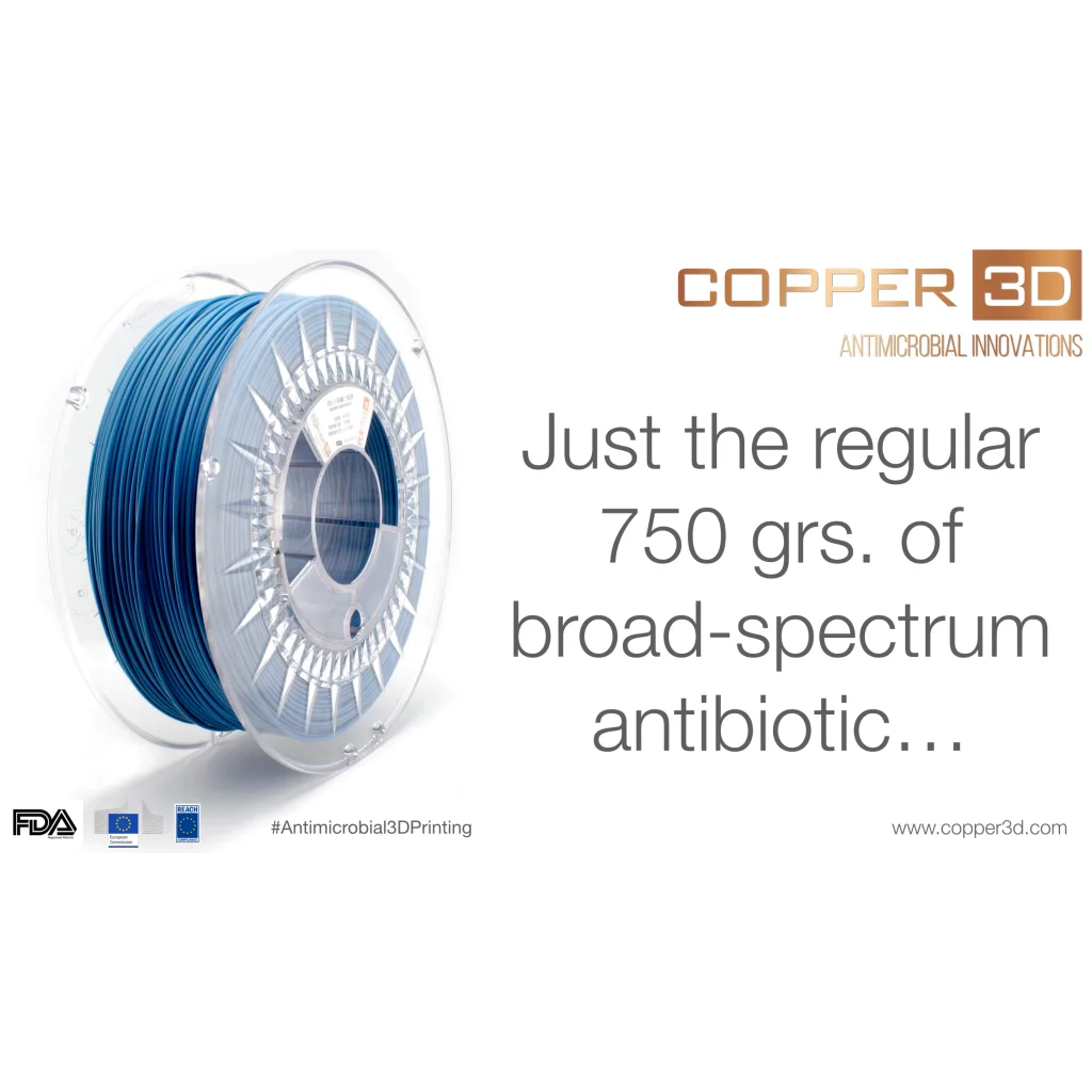 PLActive Copper 3D PLA Filament 2.85mm 750g Antibacterial
