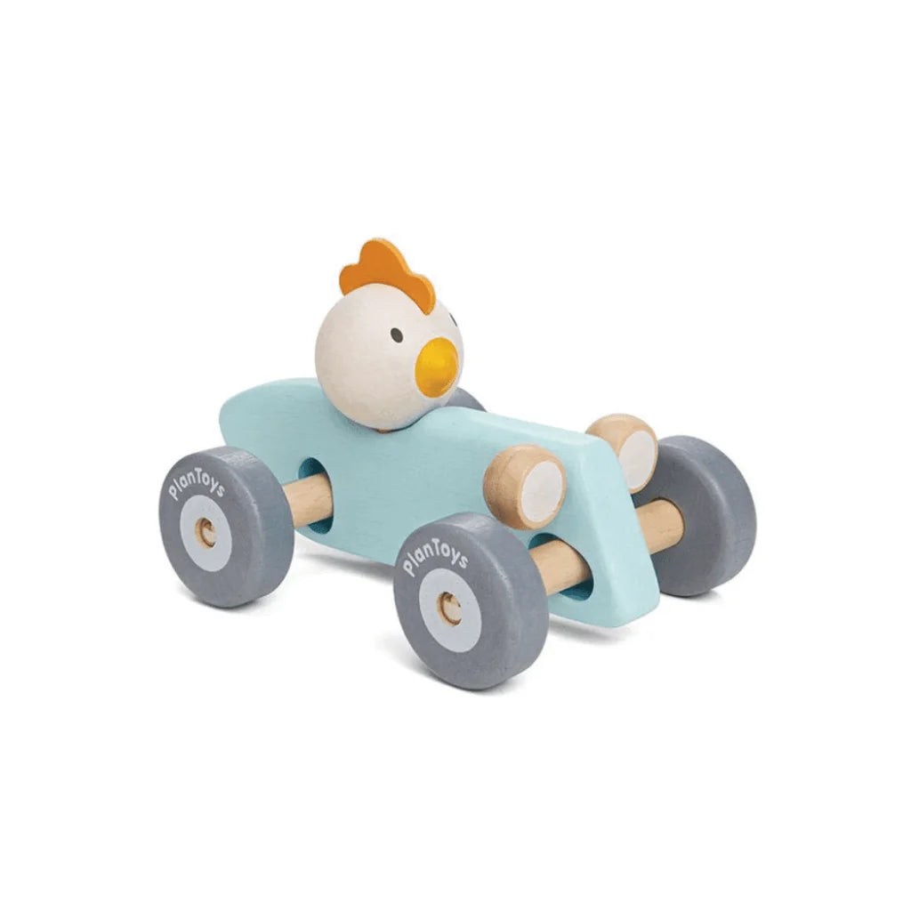 Plan Toys Chicken Racing Car-1973194213466181633