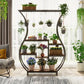 Plant Stand 6-Tier with Vase Shape Ladder Design - Rustic