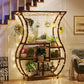 Plant Stand 6-Tier with Vase Shape Ladder Design - Rustic