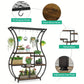 Plant Stand 6-Tier with Vase Shape Ladder Design - Rustic