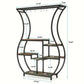 Plant Stand 6-Tier with Vase Shape Ladder Design - Rustic