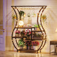 Plant Stand 6-Tier with Vase Shape Ladder Design - Rustic