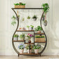 Plant Stand 6-Tier with Vase Shape Ladder Design - Rustic