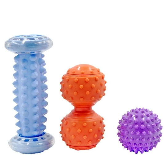 Plantar Fascia Massage Ball Set Blue Foot Bottom Bump