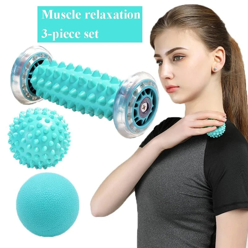 Plantar Fascia Massage Ball Set Green Foot Bottom Bump