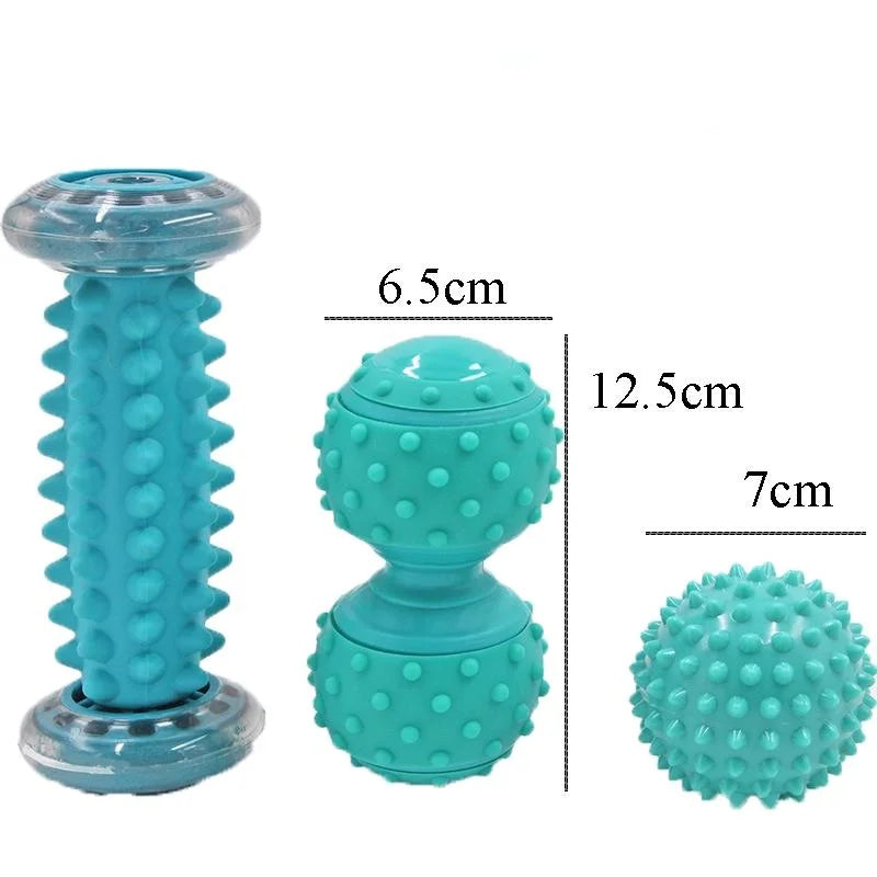 Plantar Fascia Massage Ball Set Green Foot Bottom Bump