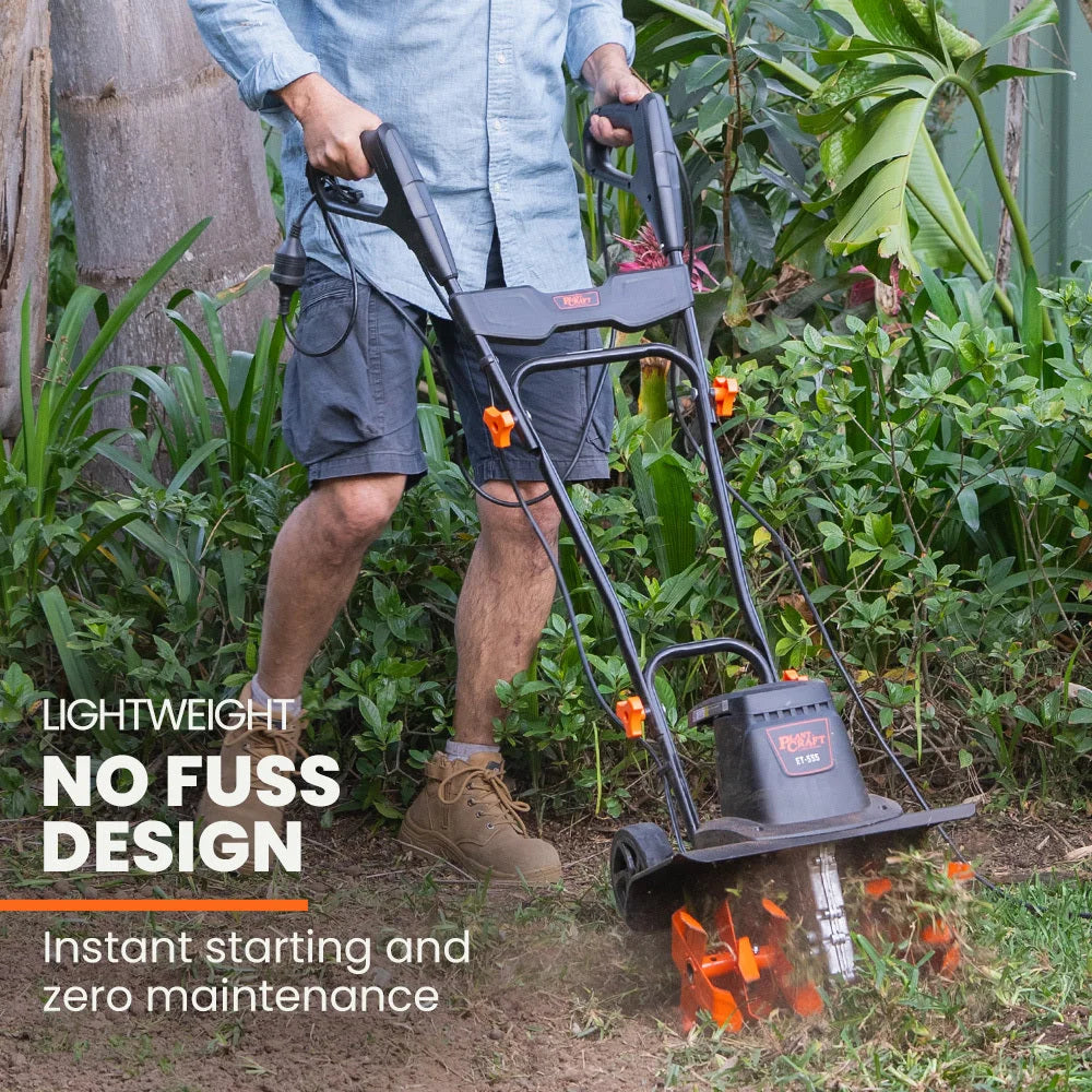 PLANTCRAFT Electric Rotary Hoe Garden Tiller Soil