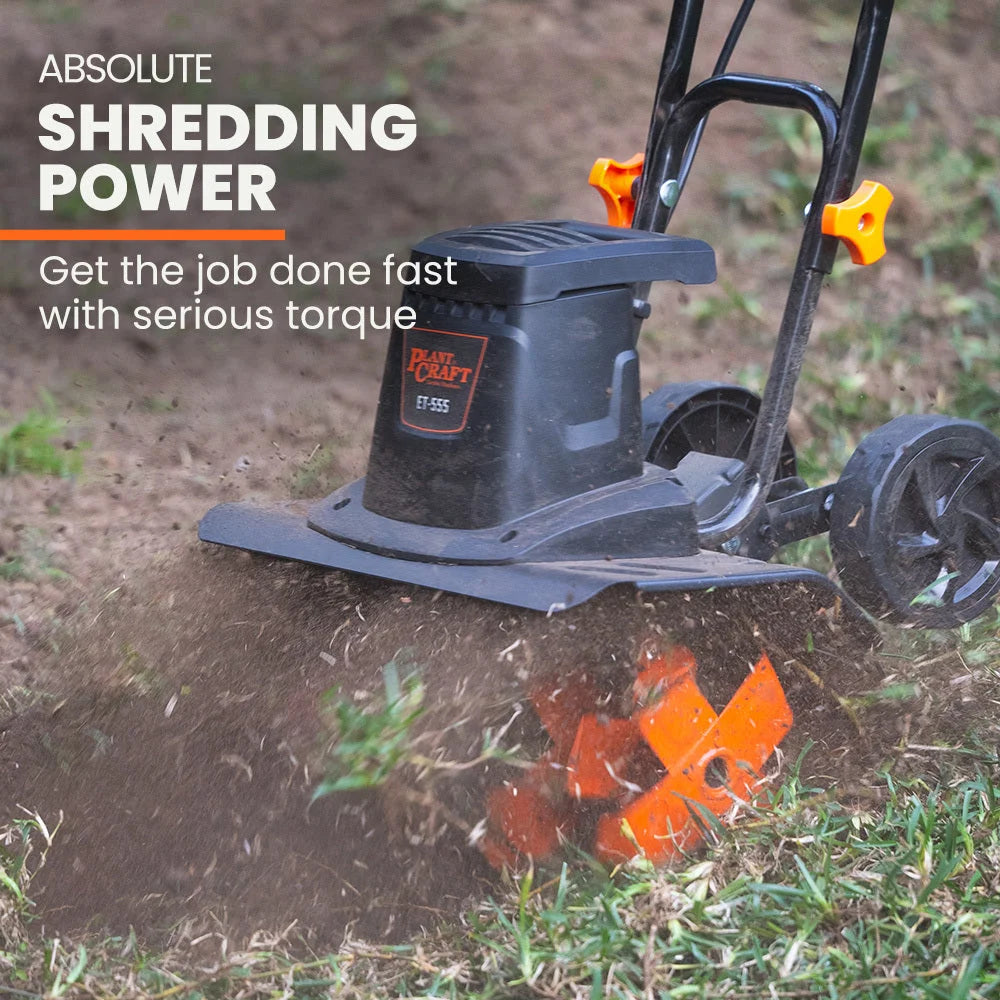 PLANTCRAFT Electric Rotary Hoe Garden Tiller Soil