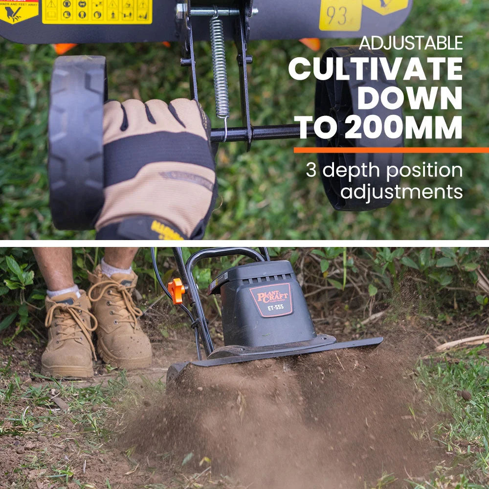 PLANTCRAFT Electric Rotary Hoe Garden Tiller Soil