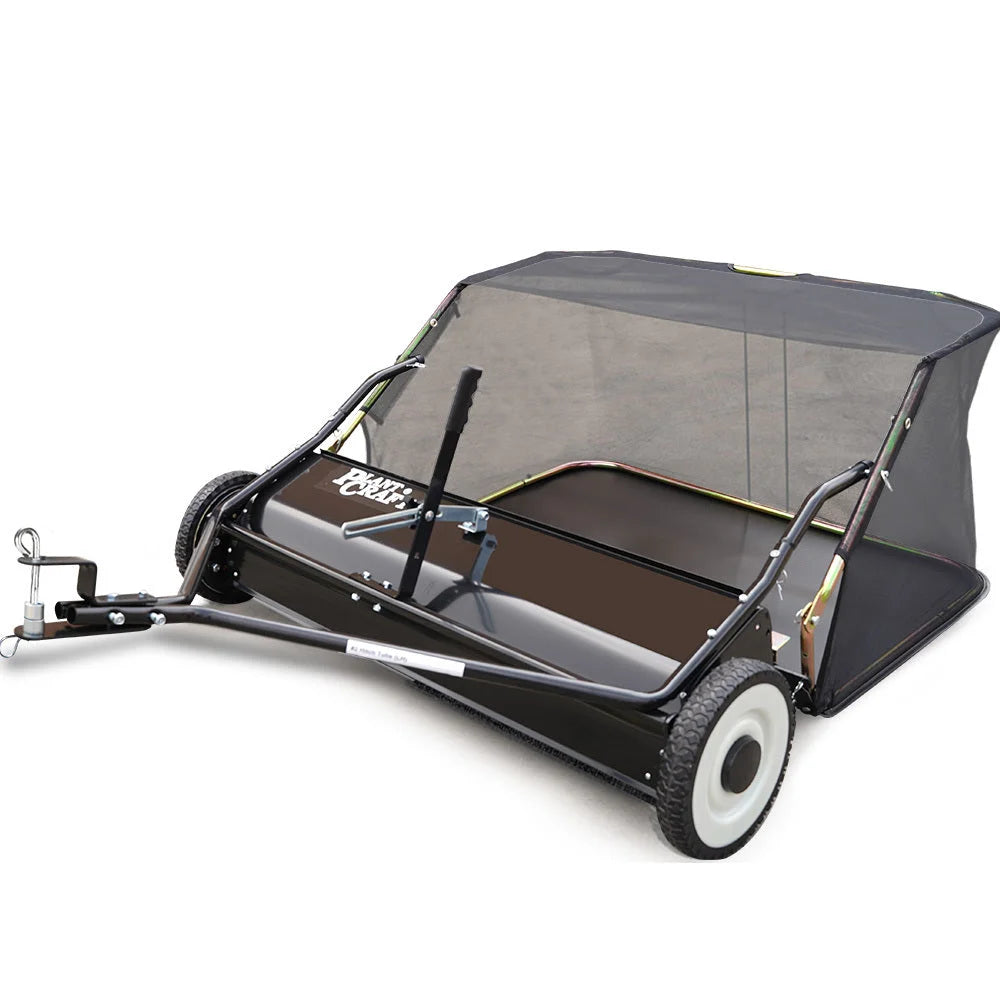 PlantCraft Lawn Sweeper 38’’ Wide Tow Behind Leaf and Grass