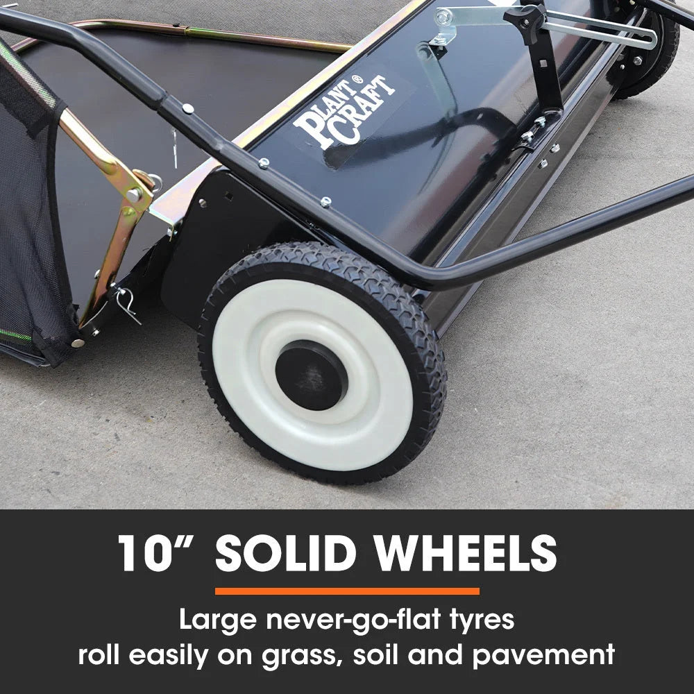 PlantCraft Lawn Sweeper 38’’ Wide Tow Behind Leaf and Grass