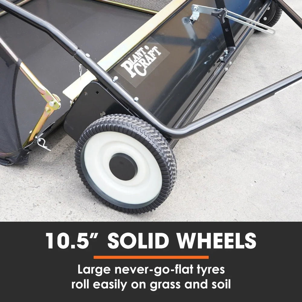 PlantCraft Lawn Sweeper 48’’ Wide Tow Behind Leaf and Grass