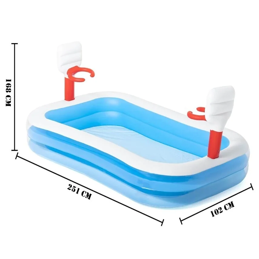 Play Pool Inflatable Basketball - 40in x 2.51m x 1.68m