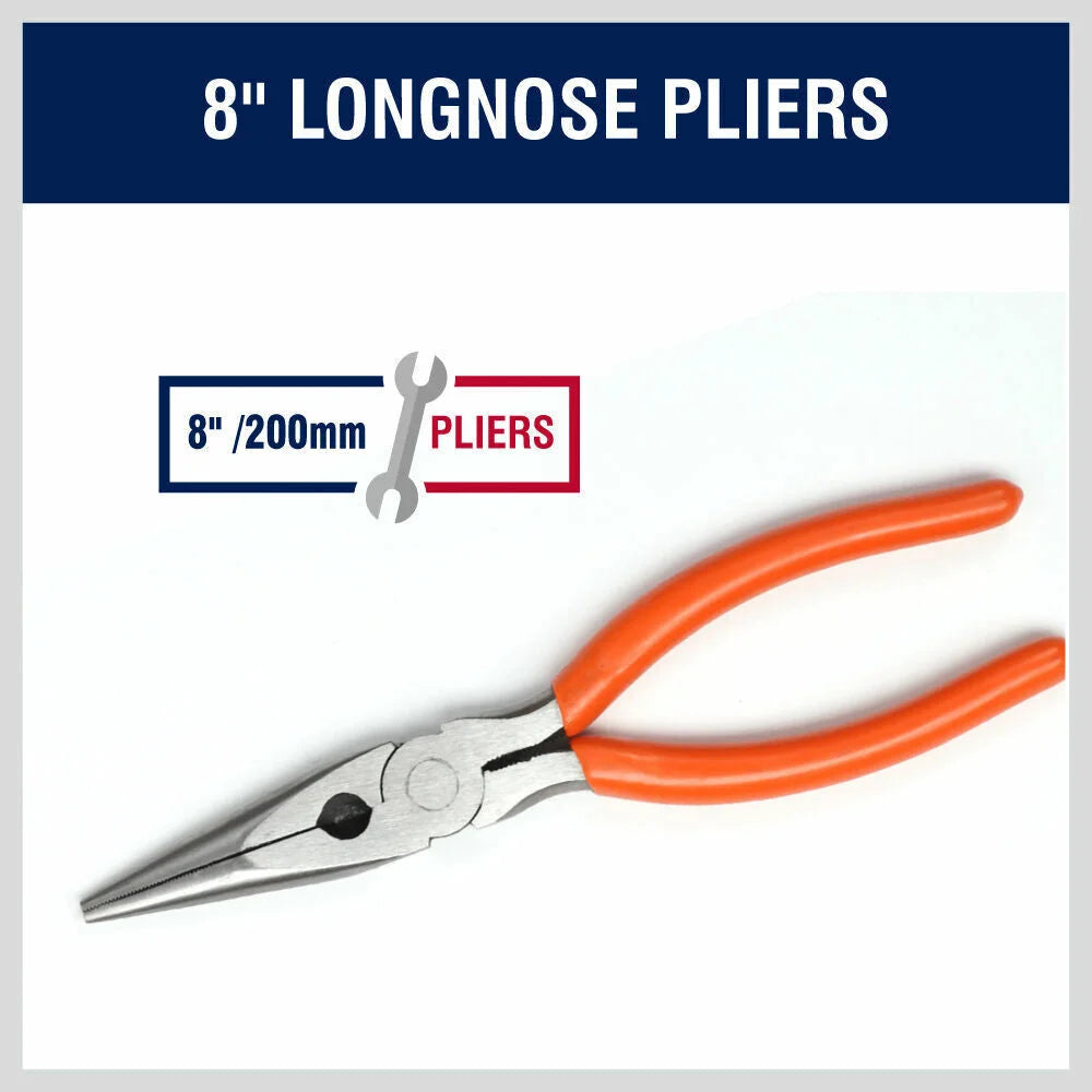 Pliers Set 5Pc Diagonal Linesman Long Nose Groove Joint