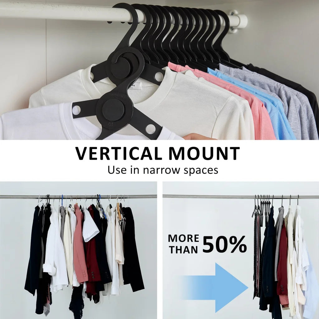 Plus Hanger Multiple Clothes Rack Organizer Foldable Set