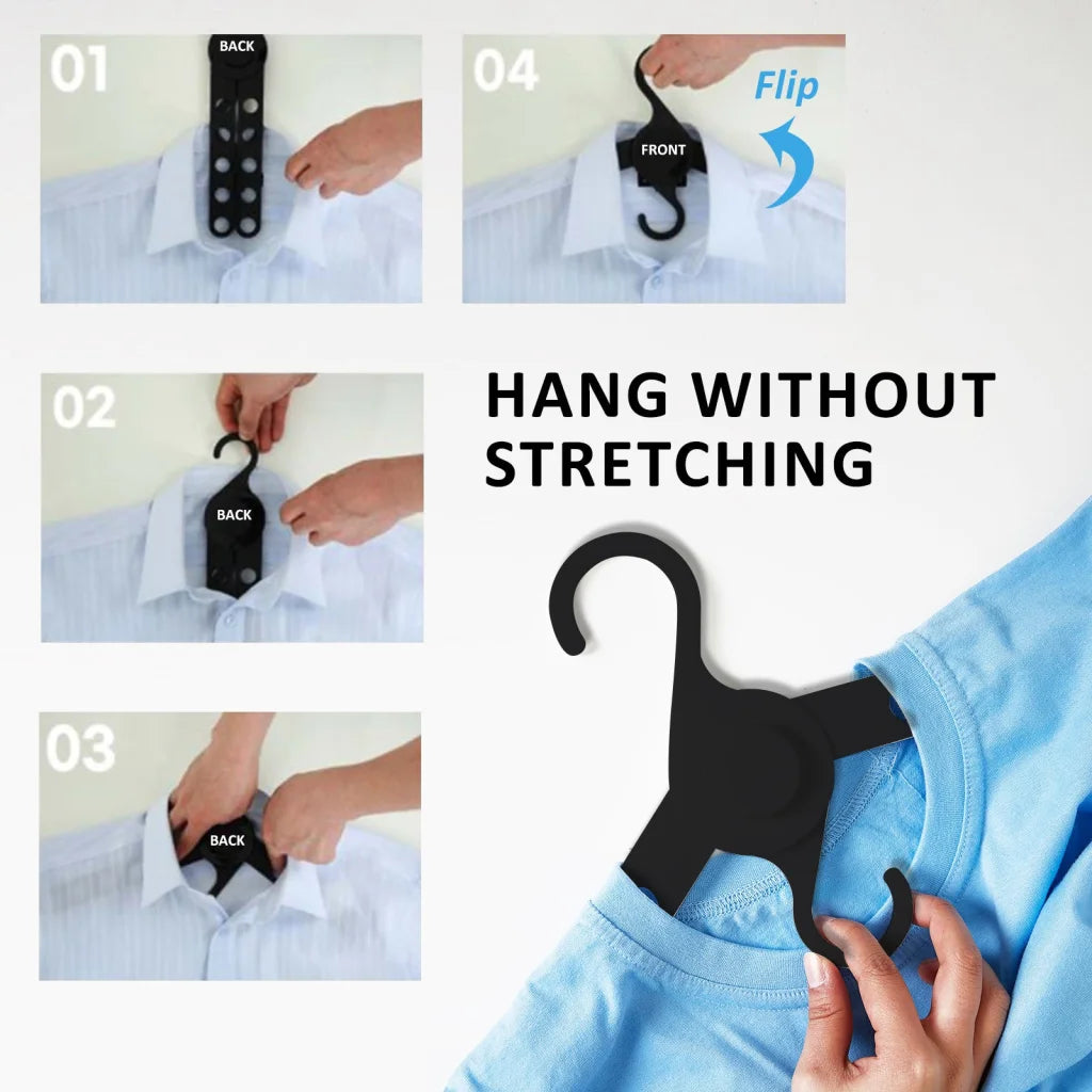 Plus Hanger Multiple Clothes Rack Organizer Foldable Set