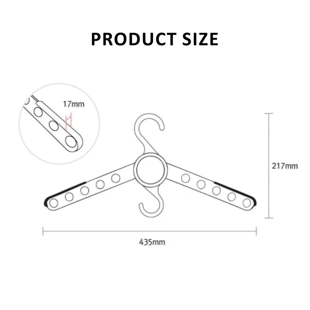 Plus Hanger Multiple Clothes Rack Organizer Foldable Set