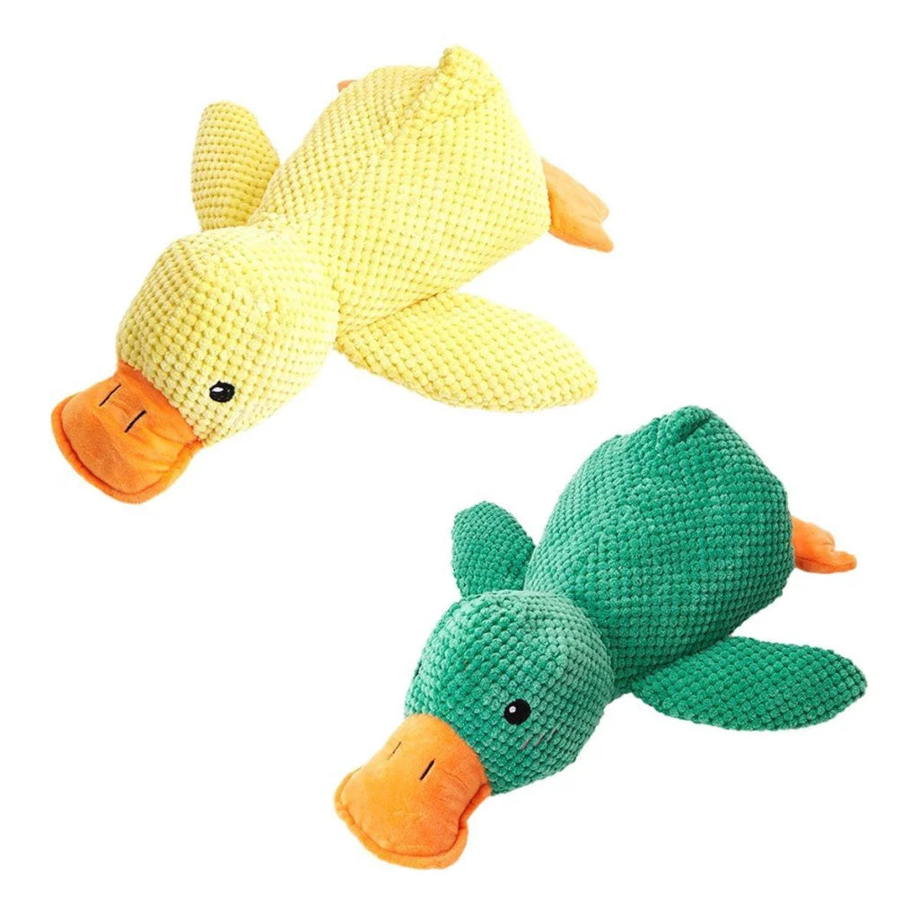 Plush Cartoon Duck Dog Toy Interactive Squeaky Pet Toy
