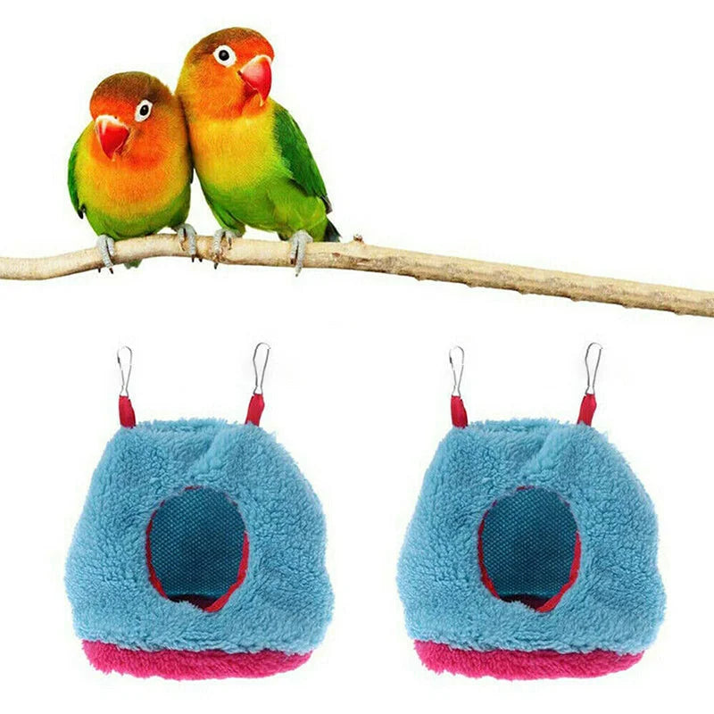 Plush Hanging Bird Nest Bed Cage Hammock for Parrots