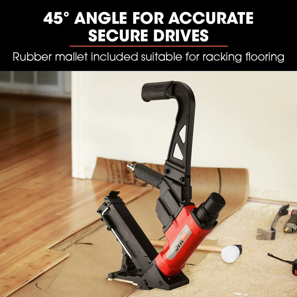 Pneumatic Flooring Nailer Staple Gun Floor Gas Nail Cleat