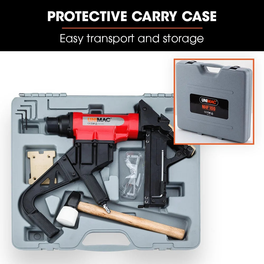 Pneumatic Flooring Nailer Staple Gun Floor Gas Nail Cleat